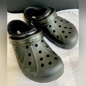 Fur-lined Crocs